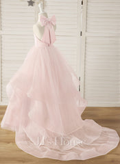 JJ's House Josiane Ball-Gown/Princess Bow Tulle Dress