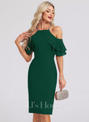 JJ's House Jenica Cold Shoulder Chiffon Midi Dress