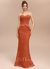 JJ's House Elaria Trumpet/Mermaid Sweetheart Strapless Corset Satin Dress