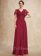 JJ's House Mira A-line V-Neck Sequins Lace Dress