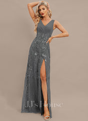 JJ's House Adalina Sheath/Column V-Neck Pleated Lace Dress