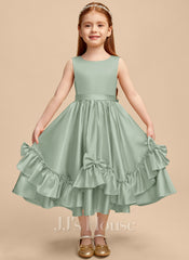 JJ's House Joletta A-line Bow Satin Dress
