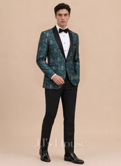 Men's Jacquard Prom Tuxedos 2 Piece