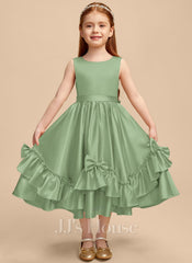 JJ's House Joletta A-line Bow Satin Dress