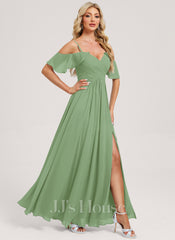 JJ's House Azaleigh A-line Ruffle Chiffon Dress