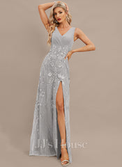 JJ's House Adalina Sheath/Column V-Neck Pleated Lace Dress