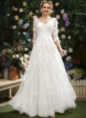 JJ's House Bibiane A-line Sequins Lace Dress