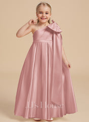 JJ's House Darci A-line Bow Satin Dress