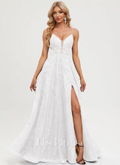 JJ's House Calantha V-Neck Spaghetti Straps Cut-Out Lace Dress