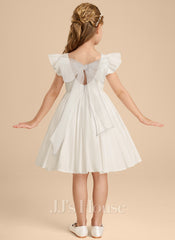 JJ's House Toffee A-line Bow Organza Dress