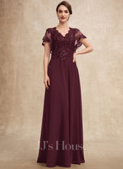 JJ's House Mira A-line V-Neck Sequins Lace Dress