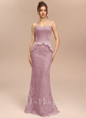 JJ's House Elaria Trumpet/Mermaid Sweetheart Strapless Corset Satin Dress
