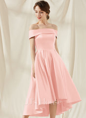 JJ's House Runshana Off the Shoulder Satin Dress