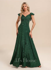 JJ's House Opaline A-line Ruffle Satin Dress