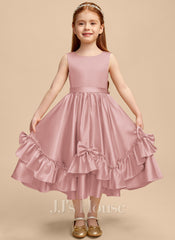 JJ's House Joletta A-line Bow Satin Dress