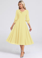 JJ's House Marilla Cowl Chiffon Midi Dress