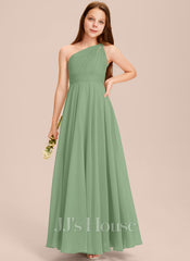 JJ's House Eudoxie Junior A-line One Shoulder Chiffon Dress
