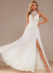 JJ's House Eyrlie A-line High Neck Sequins Lace Dress
