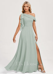 JJ's House Laylana A-line One Shoulder Chiffon Dress