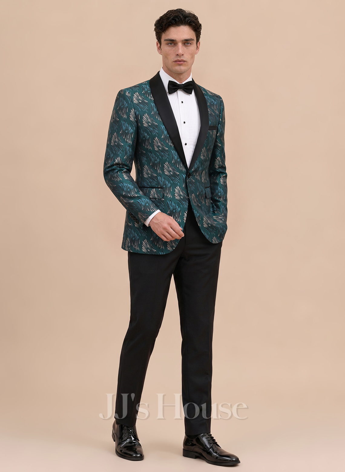Men's Jacquard Prom Tuxedos 2 Piece