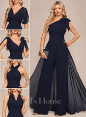 JJ's House Davinity V-Neck Chiffon Jumpsuit