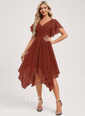 JJ's House Kerry A-line Ruffle Chiffon Dress