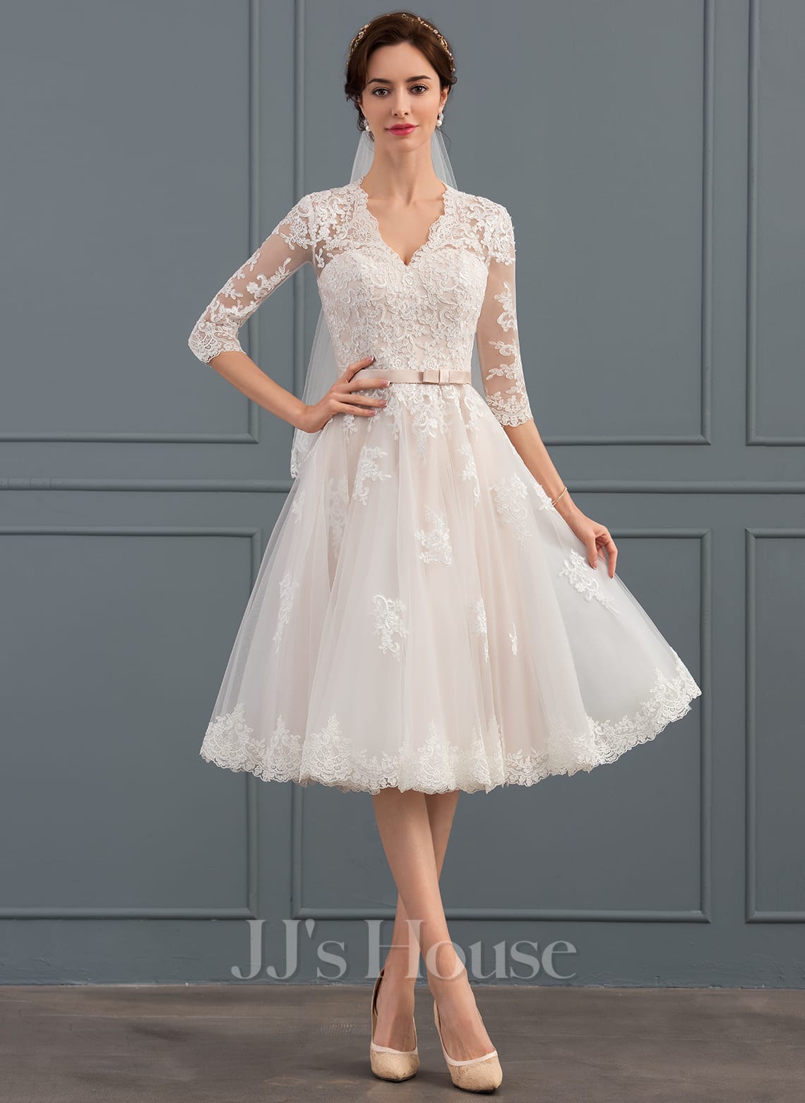 JJ's House Nicole A-line Lace Dress