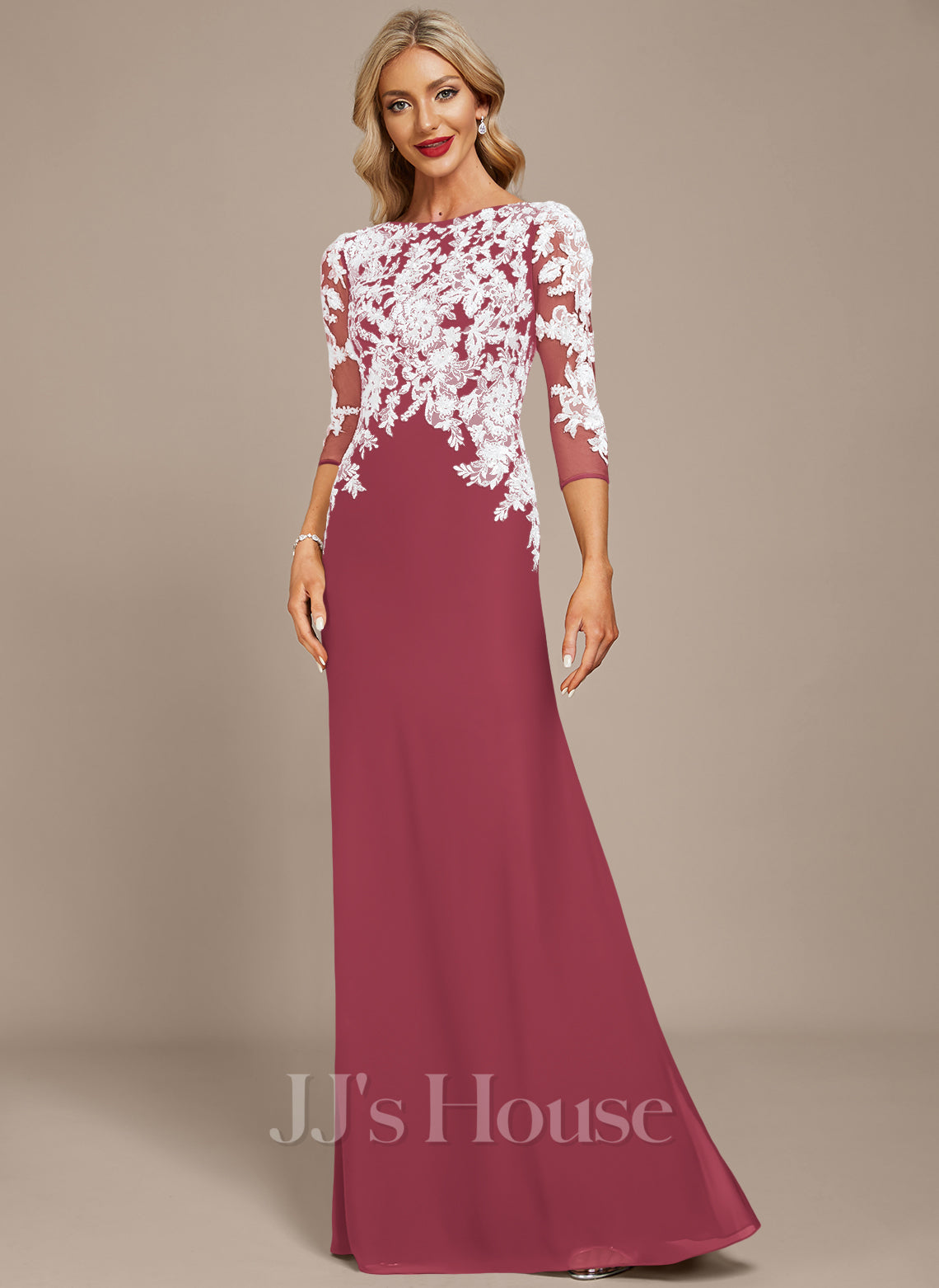 JJ's House Giuliana Chiffon Maxi Dress