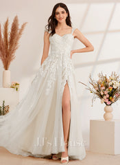 JJ's House Morwenna A-line Sweetheart Sequins Convertible Lace Dress