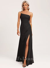 JJ's House Bryna A-line One Shoulder Ruffle Chiffon Dress