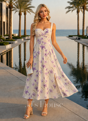 JJ's House Azelie Floral Print Midi Dress