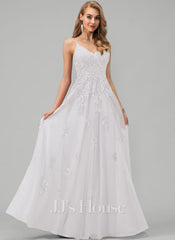 JJ's House Clare V-Neck Spaghetti Straps Sequins Tulle Dress
