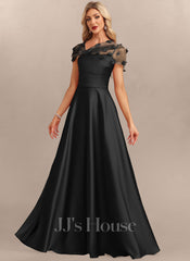 JJ's House Aveta A-line Beading Acetate Satin Dress