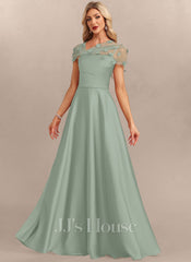JJ's House Aveta A-line Beading Acetate Satin Dress