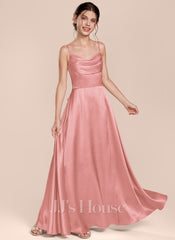 JJ's House Adeline Junior A-line Sweetheart Bow Stretch Satin Dress