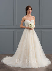 JJ's House Ananke Ball-Gown/Princess Sweetheart Strapless Lace Dress