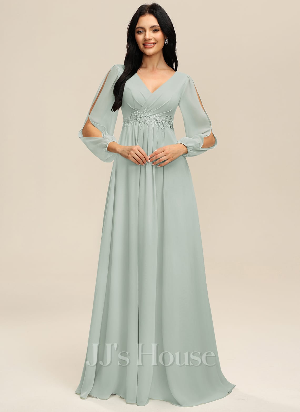 JJ's House Selene A-line Embroidered Lace Dress