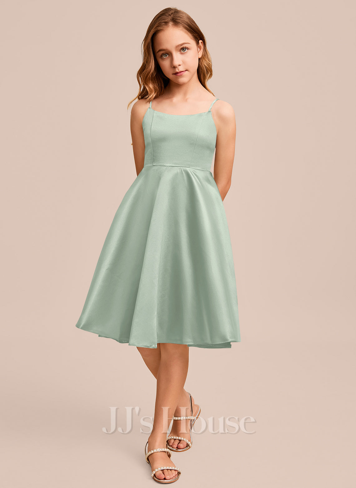 JJ's House Gerarda Junior A-line Satin Dress