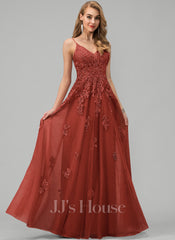 JJ's House Clare V-Neck Spaghetti Straps Sequins Tulle Dress
