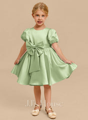 JJ's House Kiany A-line Bow Satin Dress