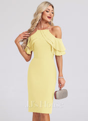 JJ's House Jenica Cold Shoulder Chiffon Midi Dress