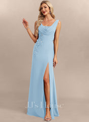 JJ's House Cytherea Sheath/Column Sequins Chiffon Dress