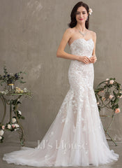 JJ's House Radinka Trumpet/Mermaid Sweetheart Strapless Lace Dress