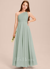 JJ's House Eudoxie Junior A-line One Shoulder Chiffon Dress