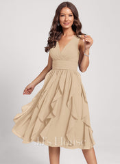 JJ's House Malmuira Cascading Ruffles Chiffon Midi Dress