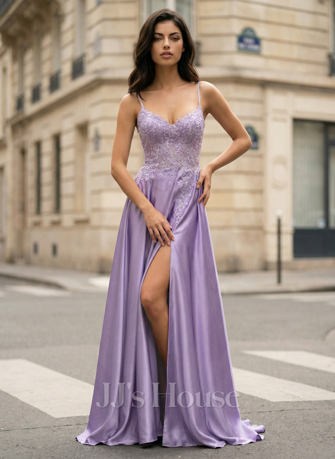JJ's House Vinea Jacquard Lace Midi Dress
