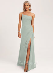 JJ's House Bryna A-line One Shoulder Ruffle Chiffon Dress