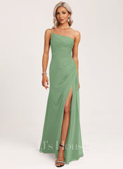 JJ's House Bryna A-line One Shoulder Ruffle Chiffon Dress
