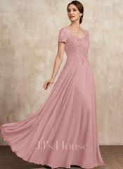 JJ's House Carlin A-line V-Neck Sequins Lace Dress