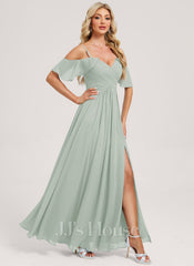 JJ's House Azaleigh A-line Ruffle Chiffon Dress